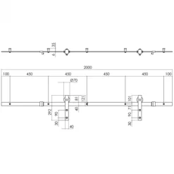Discount HomingXL Schuifdeur MDF wit gegrond - 211,5 x 93 cm - dikte 38 mm - incl. schuifdeursysteem