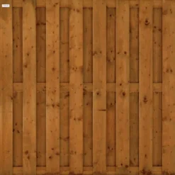 Clearance HomingXL Schutting set vuren Timber recht 15L bruin geimpregneerd (5,70 meter)