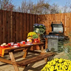 Hot HomingXL Schutting set vuren Timber recht 15L bruin geimpregneerd (7,54 meter)