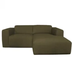 Outlet HomingXL 2-zits bank met lounge rechts Sintra - stof Rackham groen 14 - 204 cm