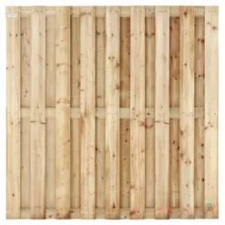 Online Elephant Hout & Beton schutting grijs - Vuren recht 17L groen geimpregneerd (180 x 180 cm) dikte 4,5 cm