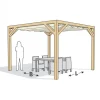 Clearance HomingXL Houten Pergola - Douglas 400 x 400cm vrijstaand