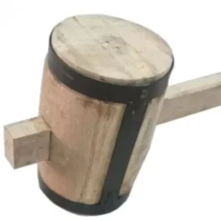 Best HomingXL Houten slaghamer met metalen strips - lengte 110 cm