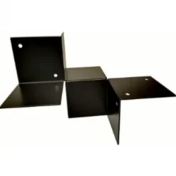 Clearance HomingXL Houtverbinding vierweg - verzinkt en zwart gepoedercoat - 115 x 115 mm