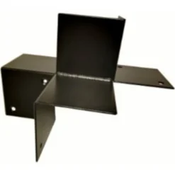 Clearance HomingXL Houtverbinding vierweg - verzinkt en zwart gepoedercoat - 115 x 115 mm