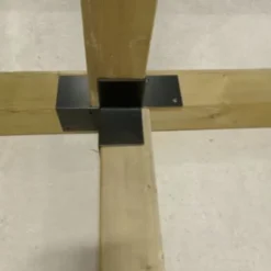 Clearance HomingXL Houtverbinding vierweg - verzinkt en zwart gepoedercoat - 115 x 115 mm