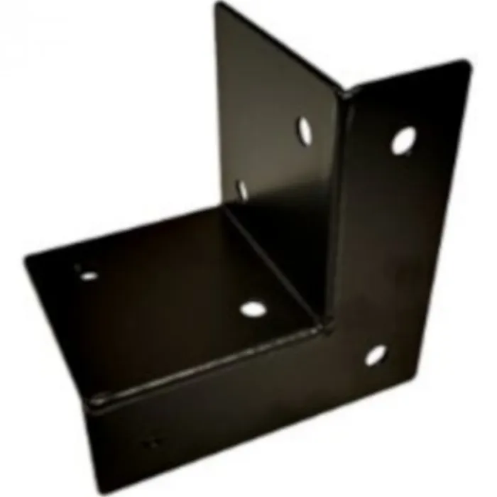 Discount HomingXL Houtverbinding voetstuk - verzinkt en zwart gepoedercoat - 85 x 85 mm