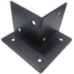 Discount HomingXL Houtverbinding voetstuk - verzinkt en zwart gepoedercoat - 85 x 85 mm