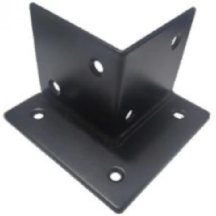 Discount HomingXL Houtverbinding voetstuk - verzinkt en zwart gepoedercoat - 85 x 85 mm