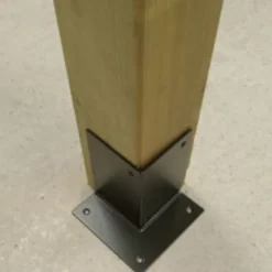 Discount HomingXL Houtverbinding voetstuk - verzinkt en zwart gepoedercoat - 85 x 85 mm