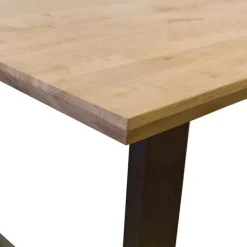 Bo Lundgren Industriële eettafel eiken Castle Line verjongd - 200 x 100 cm - Bladdikte 4,5 cm - Diverse poten