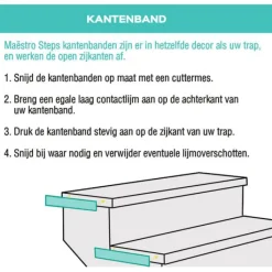 Hot Maestro Steps Kantenband (2 stuks) - Light Grey Stone - 40 x 6 cm