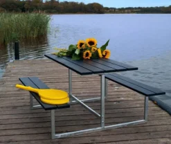 Discount Plus Danmark Kinderpicknicktafel vuren geimpregneerd - Basic zwart