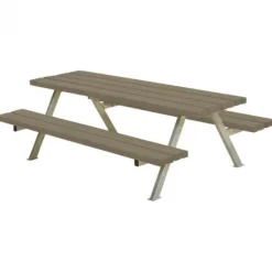 Best Plus Danmark Kinderpicknicktafel vuren gegrond grijsbruin - Alpha 118 x 177 x 57 cm