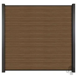 New Elephant Lamellen set composiet - triple Rhombus natural dark brown - co-extrusie 180 x 15 cm (6 stuks)