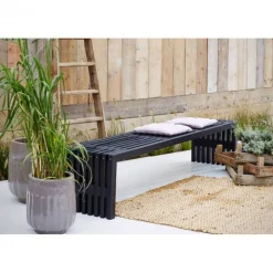 Best Plus Danmark Lattenbank vuren - Rustik Design zwart geverfd