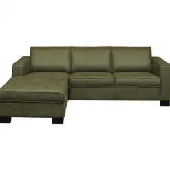 New HomingXL Loungebank - Shuffle - links - leer Dalton groen 14