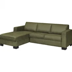 New HomingXL Loungebank - Shuffle - links - leer Dalton groen 14
