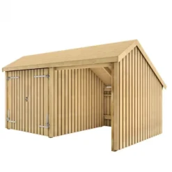 Best Plus Danmark Multi tuinhuis dubbele deur / open 10,5 m2 onbehandeld 248 x 432 x 250 cm