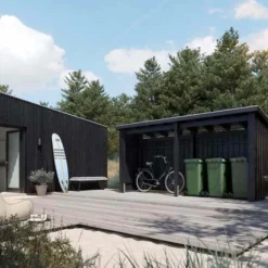 Outlet Plus Danmark Multi tuinhuis open 4,7 m2 onbehandeld 432 x 109 x 218 cm