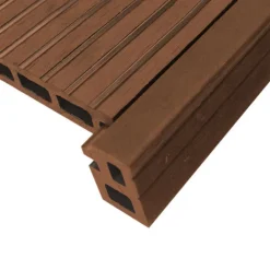Clearance C-Wood Onderregel/Randafwerking composiet donkerbruin 3,00 mtr