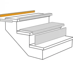 CanDo Open trapprofiel - Betonlook Antraciet - 130 x 5,6 cm