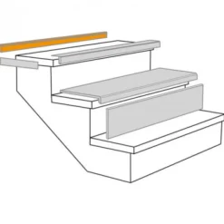 Best CanDo Open trapprofiel - Zwart Eiken - 130 x 5,6 cm