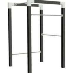 Discount Plus Danmark Outdoor fitnesstoestel zwart hout - model 1