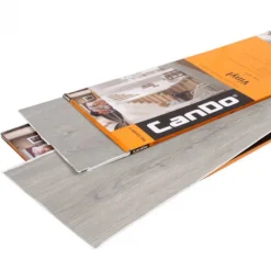 Discount CanDo Overzettrede of stootbord (4 stuks) - Vinyl zelfklevend - Zilvergrijs eiken