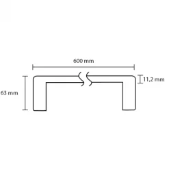 Hot Bo Lundgren Overzettreden met neus (2 stuks) - Laminaat - Gavle Warm Noten - 90 x 61 cm