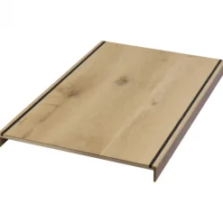 Sale Stepwood Overzettreden met neus (2 stuks) - Eikenhout 3 mm toplaag Rustiek - Met sleuf voor antislipstrip