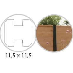 Sale HomingXL Paal beton met sleuf - tussenpaal 11,5 x 11,5 cm antraciet