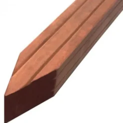 Discount Elephant Paal hardhout Kapur 7 x 7 cm gepunt geschaafd v-groef