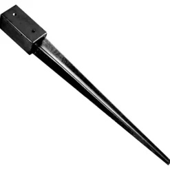 Online HomingXL Paalhouder gepunt zwart gepoedercoat (7,1 x 7,1 x 75 cm)