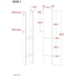 Discount Plus Danmark Paalhouder H gegalvaniseerd tbv tuinpaal van 9 x 9 cm - 60 cm