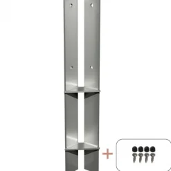 Best Plus Danmark Paalhouder hoek gegalvaniseerd incl. schroeven tbv tuinpaal van 9 x 9 cm - 60 cm