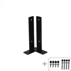Discount Plus Danmark Paalhouder hoek zwart incl. schroeven tbv tuinpaal van 9 x 9 cm - 30 cm