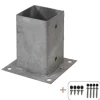 Hot Plus Danmark Paalhouder met voet gegalvaniseerd incl. schroeven tbv tuinpaal van 9 x 9 cm - 15 x 15 cm