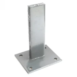 Outlet C-Wood Paalhouder met voet verzinkt grijs RAL9007 tbv aluminium sleufpalen