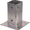 Online HomingXL Paalhouder met voet verzinkt blank (9,2 x 9,2 x 15 cm)