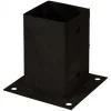 Hot Plus Danmark Paalhouder met voet zwart tbv tuinpaal van 9 x 9 cm - 15 x 15 cm