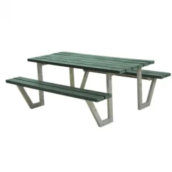 Online Plus Danmark Picknicktafel gerecycled kunststof groen - Wega - 177 cm