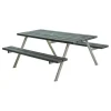 New Plus Danmark Picknicktafel gerecycled kunststof grijs - Alpha 177 cm