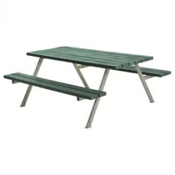 Plus Danmark Picknicktafel gerecycled kunststof groen - Alpha 177 cm