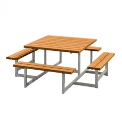 Best Plus Danmark Picknicktafel vuren - Picknick vierkant gegrond teak