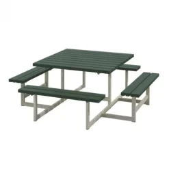 Sale Plus Danmark Picknicktafel vuren - Picknick vierkant gegrond groen