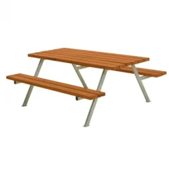 Hot Plus Danmark Picknicktafel vuren gegrond teak - Alpha - 177 cm
