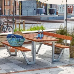 Clearance Plus Danmark Picknicktafel vuren gegrond teak - Wega - 177 cm