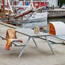 Clearance Plus Danmark Picknicktafel vuren gegrond grijsbruin - Alpha - 177 cm