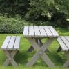 Discount Plus Danmark Picknicktafel vuren geimpregneerd - Nostalgi - grijsbruin - 76 x 177 x 72 cm